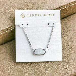 Kendra Scott Elisa Necklace, Silver Drusy